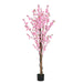 6' Artificial Peach Blossom Tree with Pot Default -DTYStore