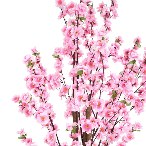 6' Artificial Peach Blossom Tree with Pot Default -DTYStore