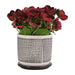 6' MESH DESIGN PLANTER W/ SAUCER, GRAY Default -DTYStore