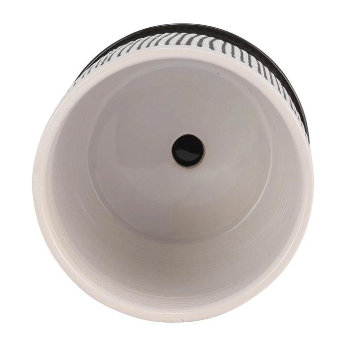 6' MESH DESIGN PLANTER W/ SAUCER, GRAY Default -DTYStore