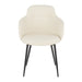 Boyne Industrial Chair in Black Metal and Cream Noise Fabric by LumiSource - DTYStore