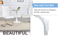 Luxury Simple Arch Chair - Set of 4 White PU Material High Resilience Dining Chair with Arched Metal Silver Leg. - DTYStore