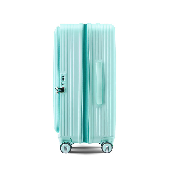 Luggage Sets 3 Piece(20/24/28), Expandable Carry On Luggage with TSA Lock Airline Approved, 100% PC Hard Shell and Lightweight Suitcase with Front Pocket and Spinner Wheels