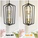 8-Light Lantern Tired Farmhouse Ceiling Hanging Light Black Chandelier Metal Modern Pendant Light Fixtures for Kitchen Island Dining Room Living Room Foyer Entryway(E12 Bulbs Not Included) - DTYStore