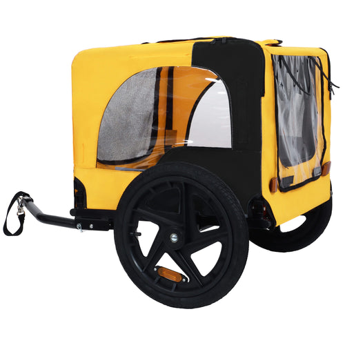 Pet Bike Trailer Dog Cart for Bicycle, Suitable for Small and Medium Pets, Easy Folding Cart Frame, Quick Release Wheel, Non-Slip Floor, Internal Leash - Image 5