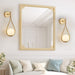 Set of 2 Modern Golden Wall Sconces with Opal Glass Globe, Mid-Century Design, Luxury Wall Lights for Bedroom, Living Room, Hallway (No Bulb) - DTYStore