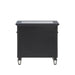 Varian II Mirrored, Black & Sliver Finish Nightstand - DTYStore