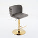 Furniture,Swivel Barstools Adjusatble Seat Height With Gold-plating Base, Classic Velvet Upholstered Bar Stools with the whole Back Tufted, for Home Pub and Kitchen Island,Gray, Set of 2 - DTYStore