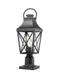 Outdoor Post Light,Lamp Post Light Fixture,Post Lantern with Pier Mount Base,Textured Black,21.3in,Suitable for Gardens, Yards or Entrances (2 pack)