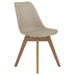 Tan and Oak Padded Side Chair (Set of 2) - DTYStore