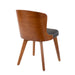 Bocello Mid-Century Chair in Walnut and Black Faux Leather by LumiSource - DTYStore