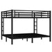 Metal California king over California king Bunk Bed for Teens and Adults,Space-Saving/Noise Reduced/No Box Spring Needed, Black - DTYStore