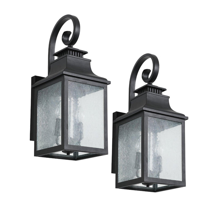 Large Outdoor Wall Lamps With Glass Supports multiple types of light bulbs (2pack) - DTYStore