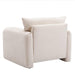 Modern Style Chenille Oversized Armchair Accent Chair Single Sofa Lounge Chair 38.6'' W for Living Room, Bedroom,Cream - DTYStore