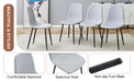 Comfortable Linen-Cotton Dining Chair Set - Four Pieces in Light Gray.Integrated Seat and Backrest,Linen-Cotton Material,Modern Home Matching. - DTYStore