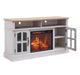 58" Fireplace TV Stand, Entertainment Center with 23" Electric Fireplace, TV Table for TVs up to 70 Inch, Media Console Cabinet with Storage and Glass Doors for Living Room - DTYStore
