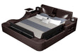 Smart Multifunctional Queen Size Bed Made with Wood in Brown - DTYStore