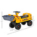 Kids Bulldozer Ride-On Toy for Toddler with Tough Wheels, Outdoor Construction Toy with Controllable Digging Bucket, Yellow - DTYStore