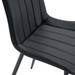 Extended Seat Cushion PU Black Dining Chair Set - Four Pieces,Ergonomic Design.Smooth line design,Integral metal leg structure,Can integrate well into various modern home decoration styles. - DTYStore