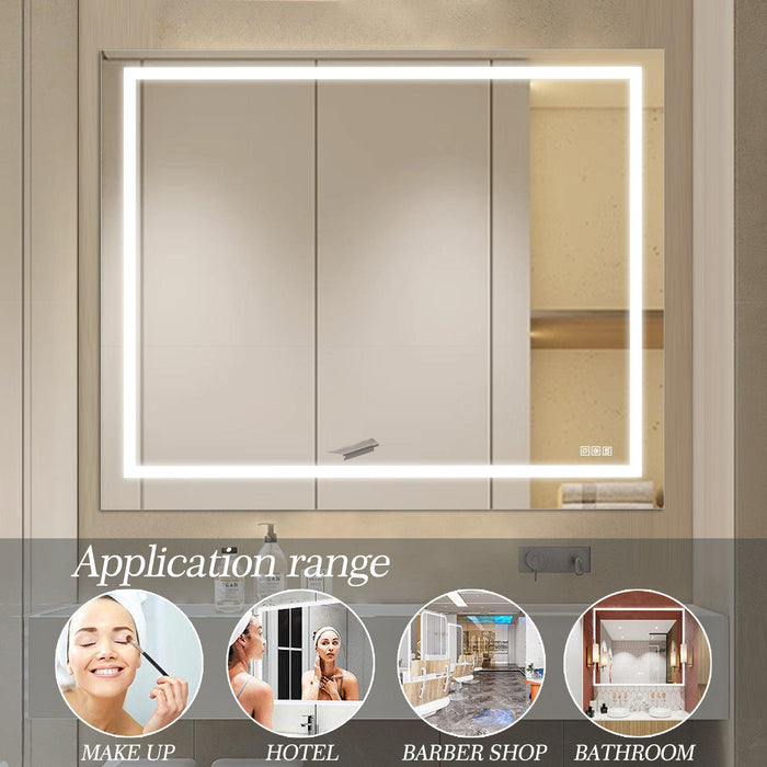 LED Bathroom Mirror 48x 36 Inch with lights, anti-Fog & Dimming Led Bathroom Vanity Mirror - DTYStore