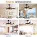 Modern Minimalist Invisible Ceiling Fan Light - Retractable Fan With LED Fixtures - For Living Room, Bedroom and Dining room - DTYStore