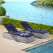 OUTDOOR SOFA PE RATTAN FURNITURE DECK CHAIR GRAY RATTAN - DTYStore