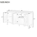 Retro Sideboard Door with Circular Groove Design and Round Metal Door Handle for Entrance, Dining Room, Living Room