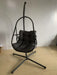 Swing Egg Chair with Stand Indoor Outdoor Wicker Rattan Patio Basket Hanging Chair with C Type bracket , with cushion and pillow,Patio Wicker folding Hanging Chair( Special construction cup holder - DTYStore
