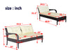 Outdoor patio Furniture sets 2 piece Conversation set wicker Ratten Sectional Sofa With Seat Cushions(Beige Cushion) - DTYStore