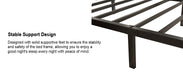 Queen Size Metal Platform Bed Frame with 2 Storage Drawers & LED Light, Velvet Button-Tufted Headboard with Outlet & USB Charging Port, Heavy Duty, Brown Wooden Panel, No Box Spring Needed - DTYStore