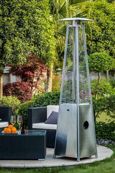 Quartz Galss Tube Patio Heater, Visual Flame Heater 40000BTU -Stainless Steel - DTYStore