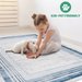 DTY Signature Collection 2X8 Blue/Ivory/Bordered Non-Shedding Living Room Bedroom Dining Home Office Stylish and Stain Resistant Area Rug - DTYStore