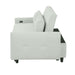57.48" Pull-out Sofa Bed Convertible Couch 2 Seat Loveseat Sofa Modern Sleeper Sofa with Two Throw Pillows and USB Ports for Living Room, Light Grey-Green(Old Sku:WF317760AAE)