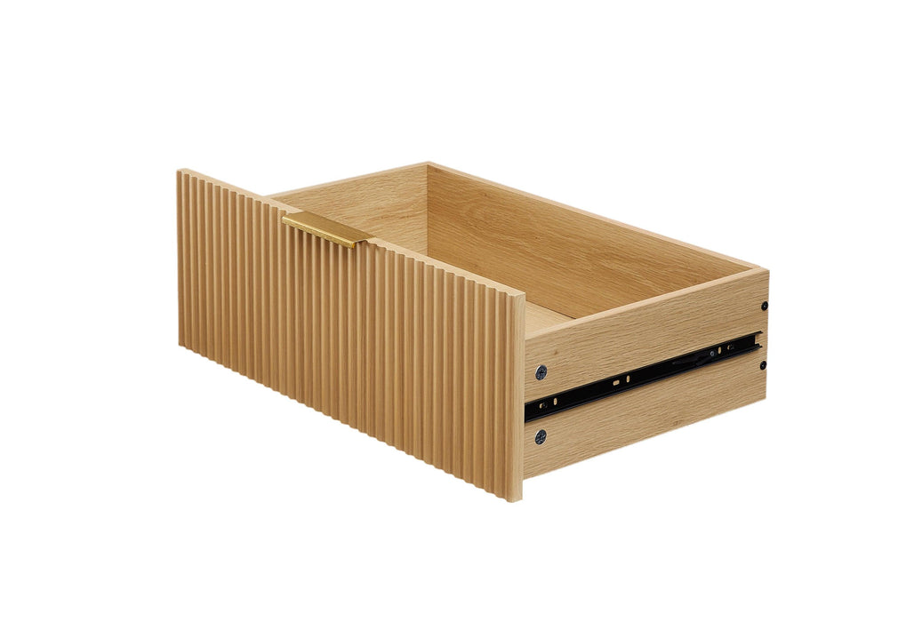Bedroom Dresser, 6 Double Dressers with Wavy Drawers, Wooden Chest of Drawers for Children's Room, Living Room, Entrance and Hallway, Natural, 47.2''W x 15.8''D x 31.7''H. - DTYStore