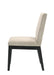 Froja Beige Fabric & Black Finish Side Chair (Set of 2) - DTYStore
