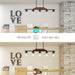 Farmhouse Industrial 5-Light Kitchen Island Pendant Light, Metal Wood Chandelier with Clear Glass Shades, Adjustable Height Hanging Fixture for Dining Room, Living Room, and Kitchen(No Bulbs) - DTYStore