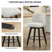 007-25' Swivel Bar Stools Set of 2-Modern Counter Height Stools with Linen Upholstery&Button Tufted Back, Solid Wood Frame Barstools for Kitchen Island, Breakfast Bar or Home Pub, Easy Assembly White - DTYStore