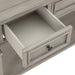 Classic Retro Style Console Table with Three Top Drawers and Open Style Bottom Shelf, Easy Assembly - DTYStore