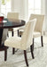 Classic Contemporary Ivory Fabric Set of 2 Chairs Only Kitchen Dining Room Furniture Espresso Solid wood Frame Cushion seat Chairs - DTYStore