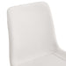 White artificial leather backrest cushion dining chair, black metal legs, curved widened cushion design for more comfort, suitable for restaurants, kitchens, bedrooms, offices.(4 chairs) 0502 - DTYStore