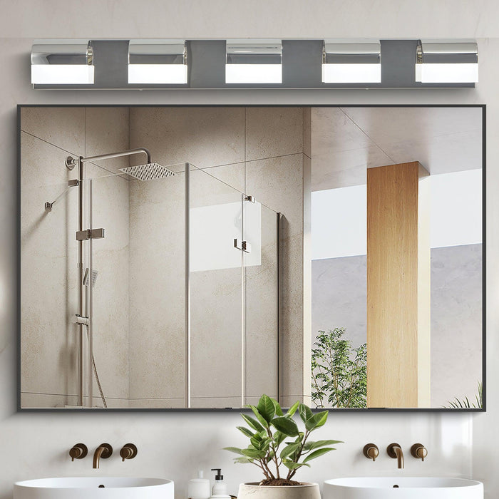 Modern Bathroom Vanity Lighting 5-Light LED Vanity Lights Over Mirror Bath Wall Lighting - DTYStore