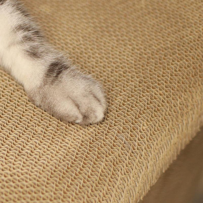 Cat Condo Scratcher Post Cardboard, Rectangle Shape Stereo Pattern Cat Scratching House Bed, Green Colour - DTYStore