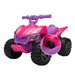 Kids Ride-on ATV, 6V Battery Powered Electric Quad Car with Music, LED Lights and Spray Device, 4 Wheeled Ride-on Toy for Toddlers Age 3-5, Rose Red - DTYStore