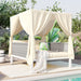 U_Style Outdoor Patio Sunbed with Curtains, High Comfort, Suitable for Multiple Scenarios - DTYStore