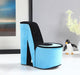 9" Tall Display Jewelry Box with Hidden Storage, High Heel Shoe Design, Turquoise Velvet - DTYStore