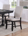 Transitional Relaxed Vintage Style 2pc Warm Charcoal Black Finish Finish Nailhead Trim Side Chairs Standard Height Dining Chairs Fabric Upholstery - DTYStore
