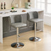 Furniture,Swivel Barstools Adjusatble Seat Height With Chrome Base, Modern PU Upholstered Bar Stools with the whole Back Tufted, for Home Pub and Kitchen Island,Gray, Set of 2 - DTYStore