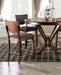 Set of 2pc Counter Height Chairs Dining Room Walnut Finish Solid wood Dark Chocolate Fabric Upholstered Modern Chair - DTYStore