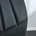 Four black dining chairs. A medieval modern chair made of PU material with soft cushions, equipped with golden metal legs. Suitable for restaurants and living rooms - DTYStore