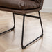 Milos Contemporary Upholstered Dining Chairs, Set of 2, Antique Brown - DTYStore